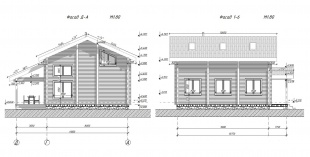 Дом из бруса (200х150) - проект №1259